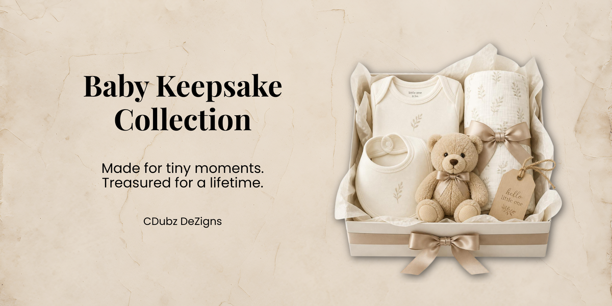 Baby Keepsake Collection featuring thoughtfully curated baby gifts and keepsake pieces.