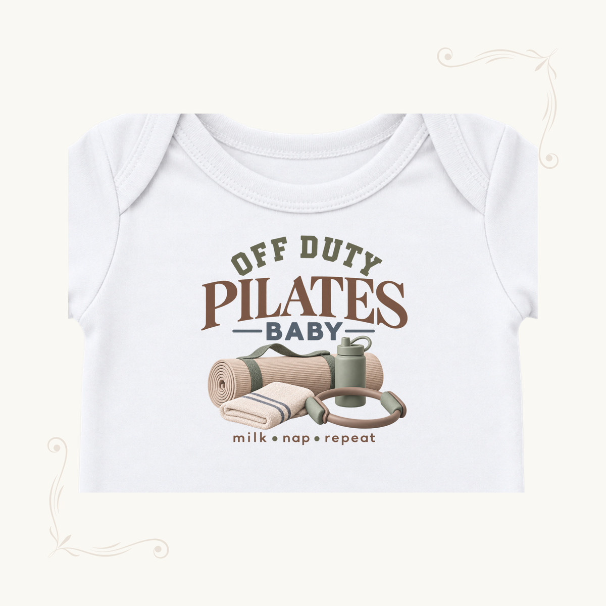 Off Duty Pilates Baby Bodysuit