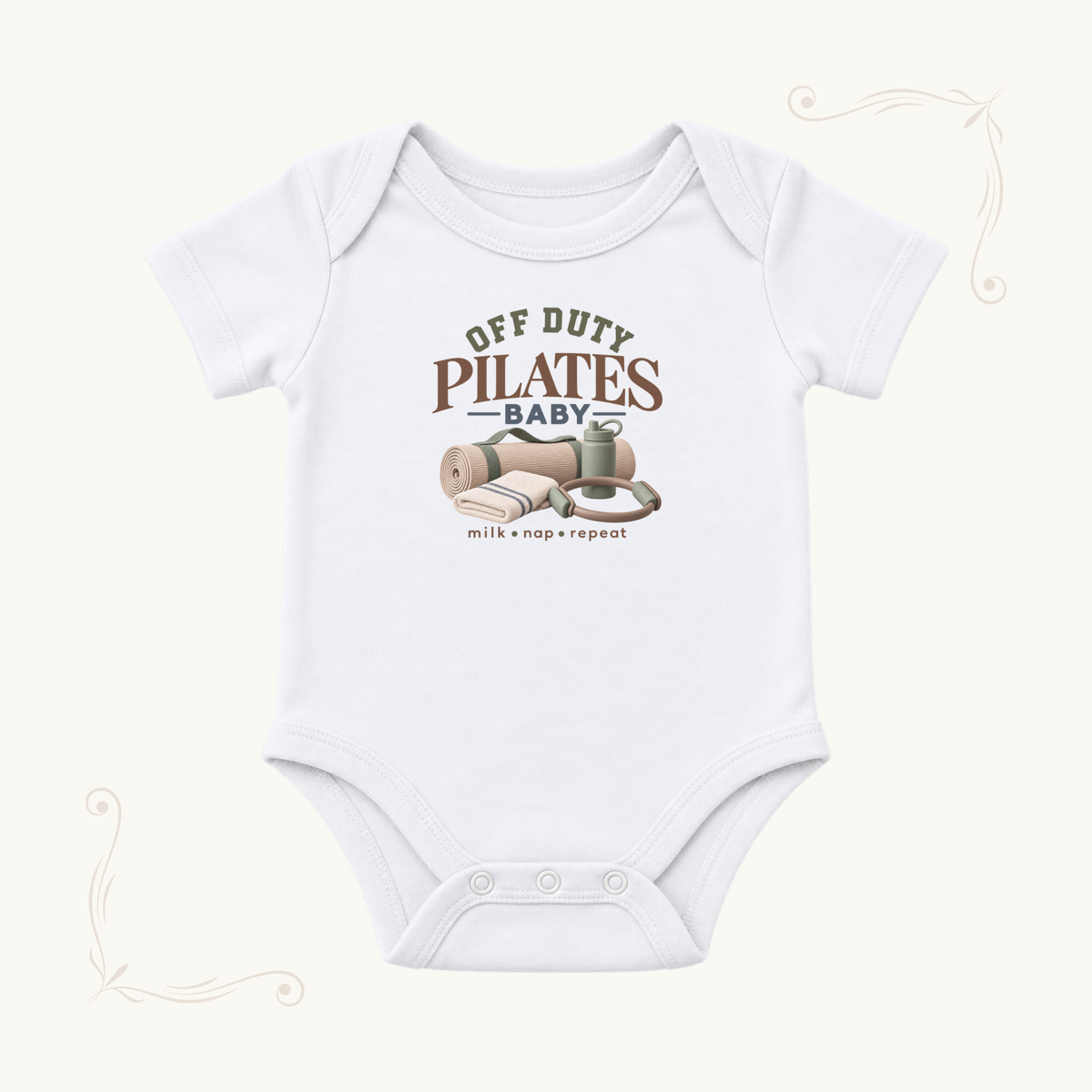 Off Duty Pilates Baby Bodysuit